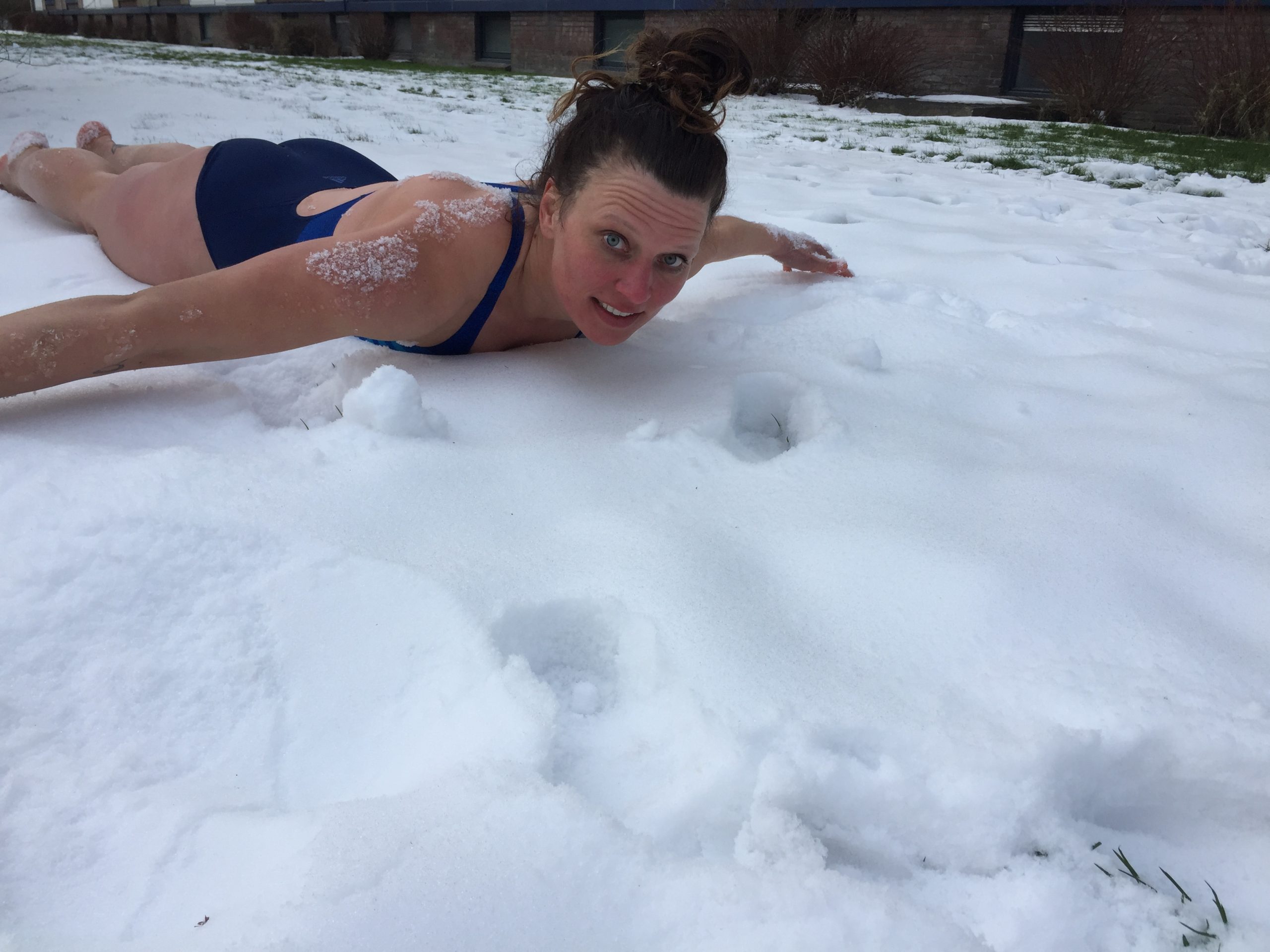 Mischa Top sneeuw rollen koude training